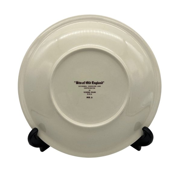 Vernon Kilns Bits of Old England Collectible Plate Number 3 Village Scene 8.25" - Picture 2 of 6